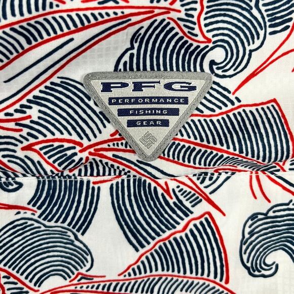 Men’s Columbia Super Tamiami Marlin Print Vented Fishing Shirt 2XL Excellent - Picture 5 of 12